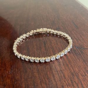 10K gold Classic Tennis Bracelet with CZ’s